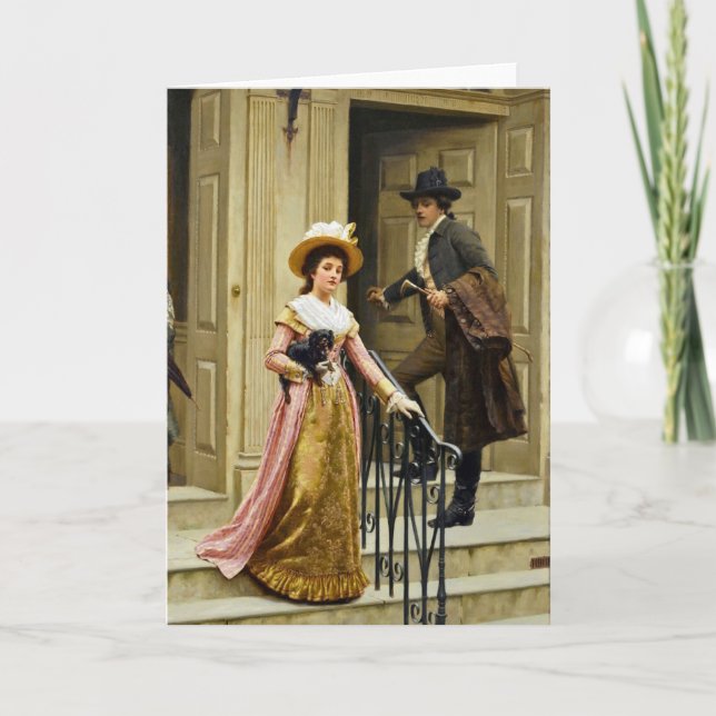 Carte de voeux Romance vintage (Devant)