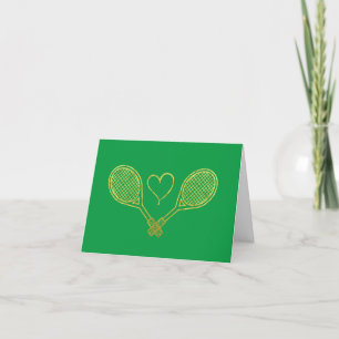 Carte de voeux Romantic Tennis Partner