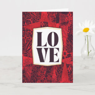 Carte de vœux romantique au chocolat rouge audacie