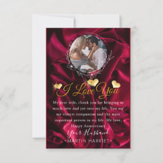 Carte de voeux romantique pour anniversaire de mar