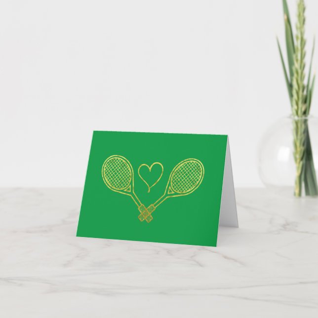 Carte de vœux romantique pour partenaire de tennis (Devant)