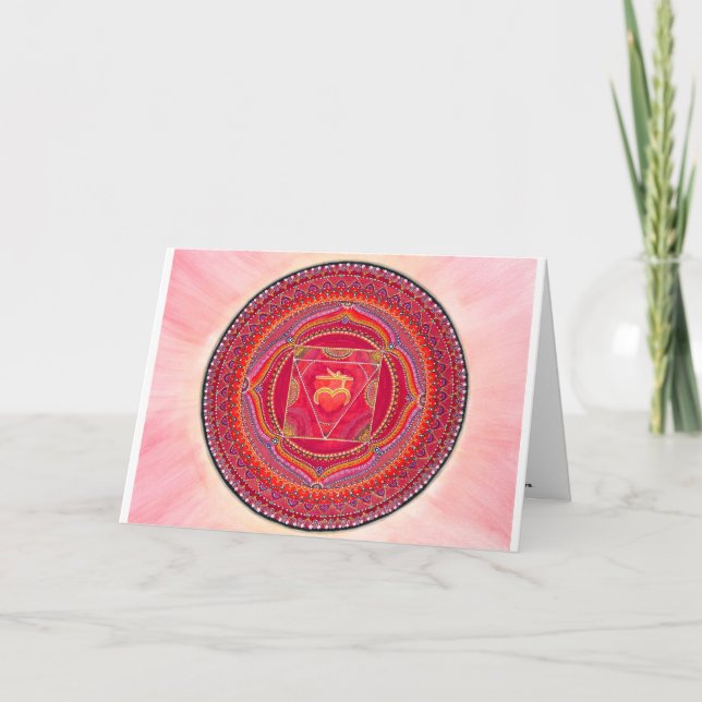 Carte de voeux Root Chakra Mandala (Devant)