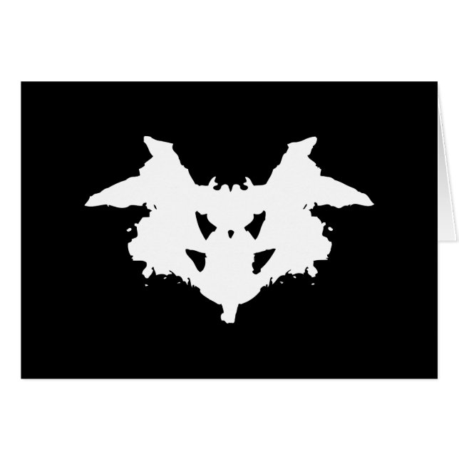 Carte de voeux Rorschach Inkblot (Devant horizontal)