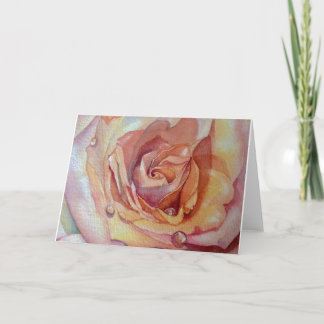 Carte de voeux rose d'abricot, enveloppes blanches