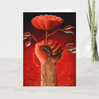 Carte de voeux rose d'amour