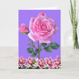 Carte de vœux Rose de Sharon lily de la vallée