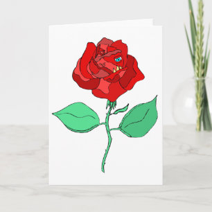 Carte de voeux Rose impitoyable