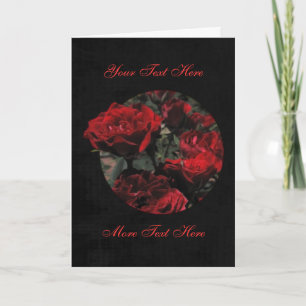 Carte de voeux Rose personnalisable