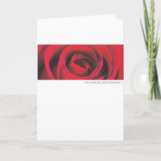 carte de vœux rose pour 1er anniversaire de mariag