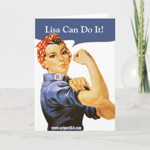 Carte de voeux Rosie Riveter