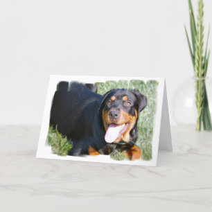 Carte de voeux Rottweiler conviviale