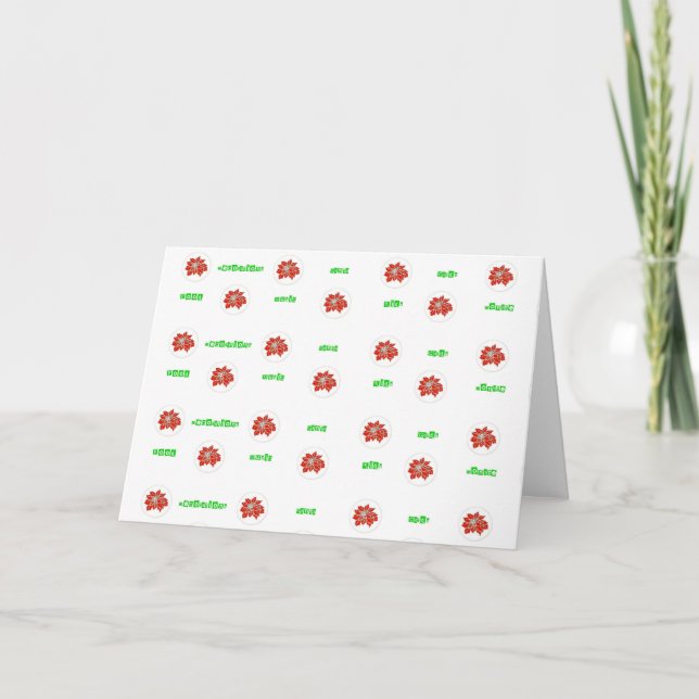 Carte de voeux Rouge Ponsettia Flower (Devant)