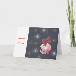 Carte de voeux rouge profond de Noël