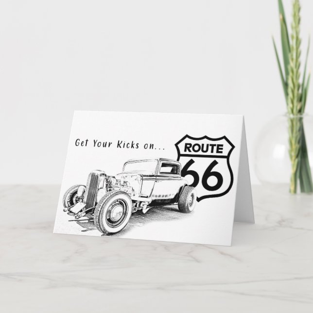 Carte de voeux Route 66 (Devant)