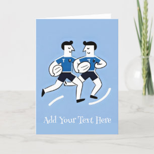 Carte de voeux Rugby personnalisée