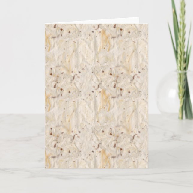 Carte de voeux rustique de Papier-regard texturisé (Devant)