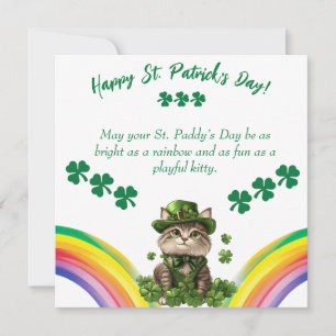Carte de vœux Saint-Patrick – Lutins mignons 