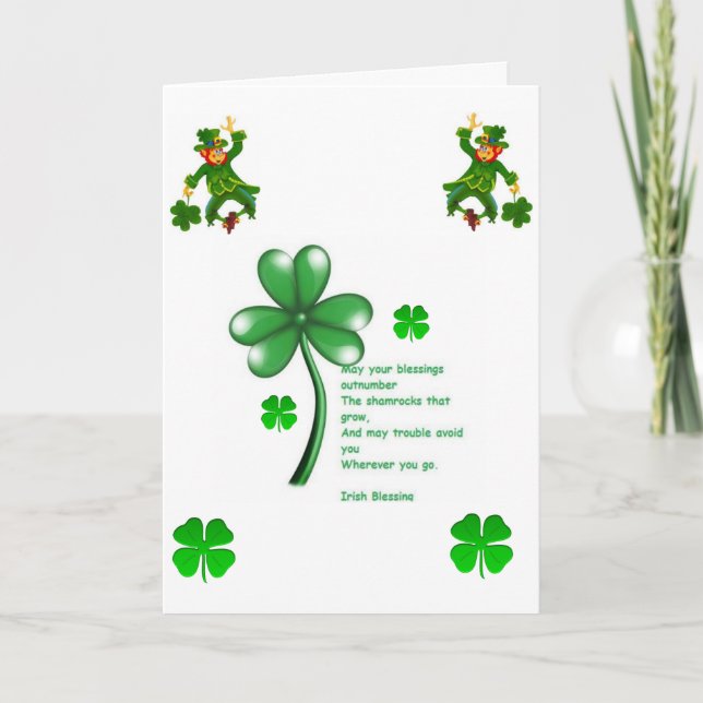Carte de voeux Saint Patrick's Day (Devant)