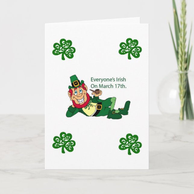 Carte de voeux Saint Patrick's Day (Devant)