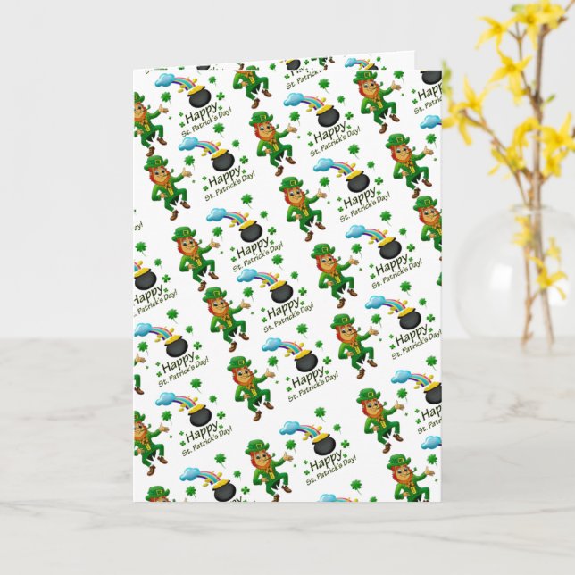 Carte de voeux Saint Patrick's Day (Fleur jaune)