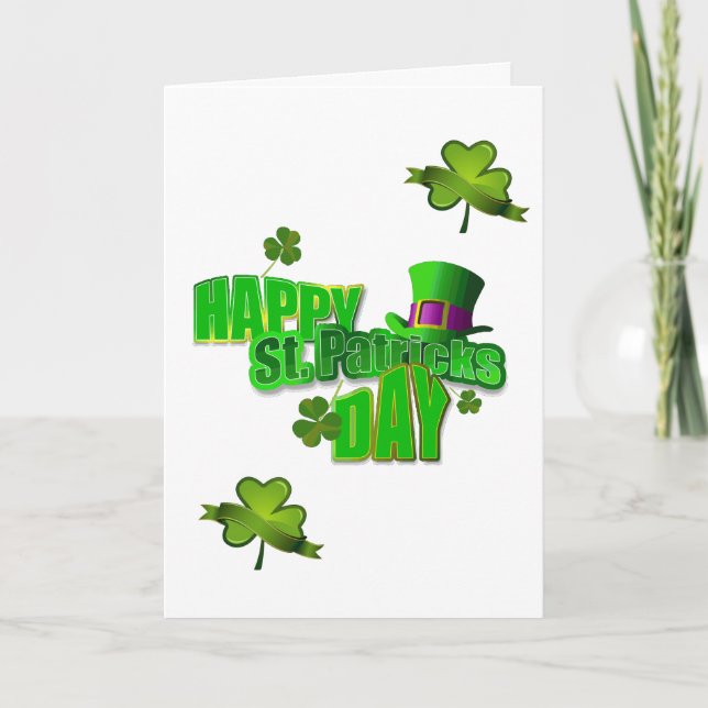Carte de voeux Saint Patrick's Day (Devant)