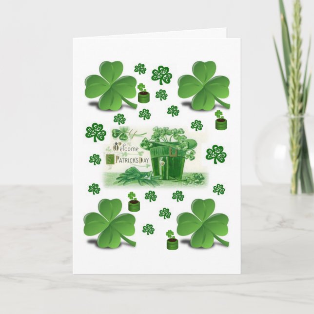Carte de voeux Saint Patrick's Day (Devant)