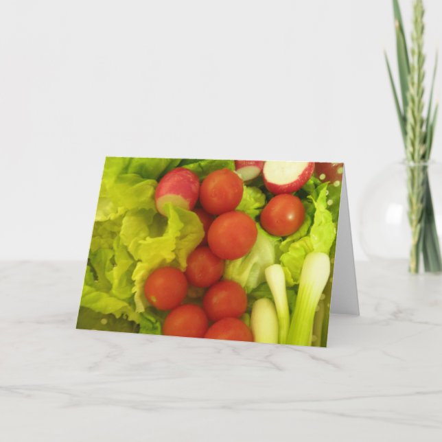 Carte de voeux Salade Légumes (Devant)