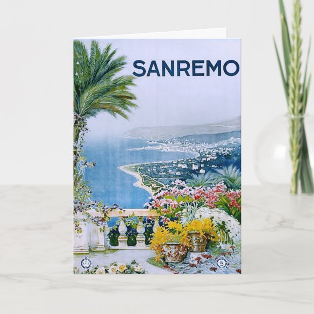 Carte de voeux Sanremo, Italie (Devant)