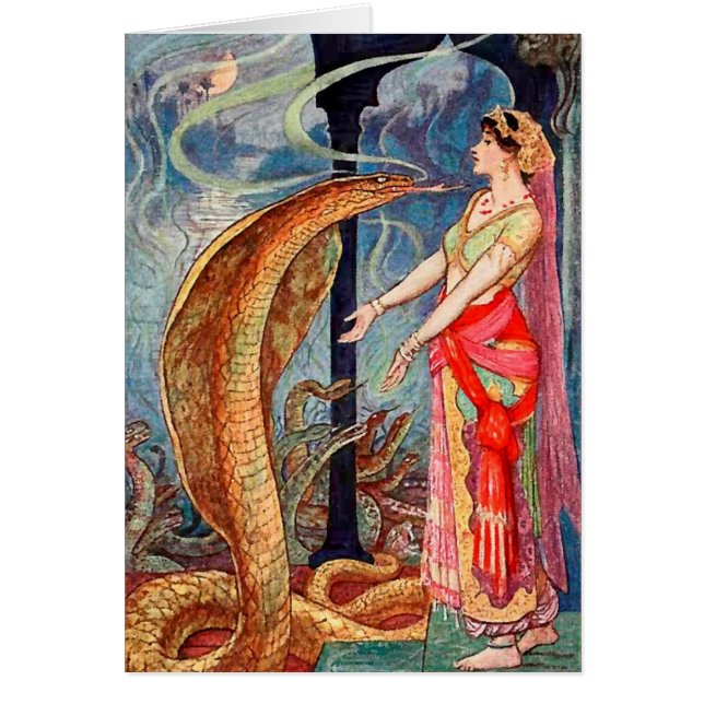 Carte de voeux sans bordure Queen of Snakes (Devant)