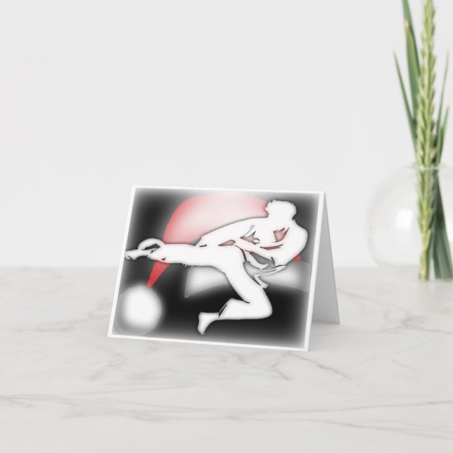 Carte de voeux Santa Hat Kicker Martial Arts (Devant)