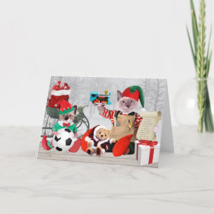 Carte de voeux Santas Kitten Elves