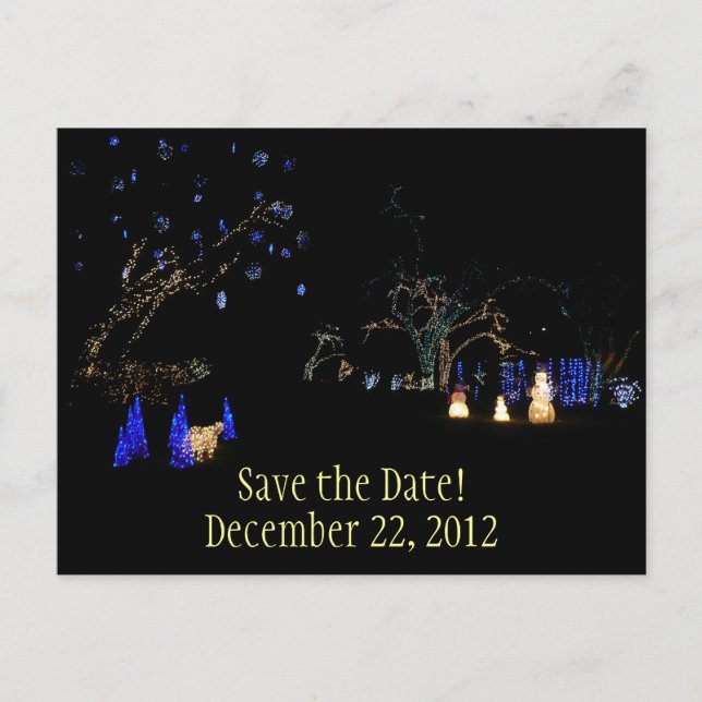 Carte de vœux Save the Date Lumières de Winter Won (Devant)