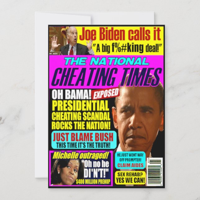 Carte de voeux scandale Obama (Devant)