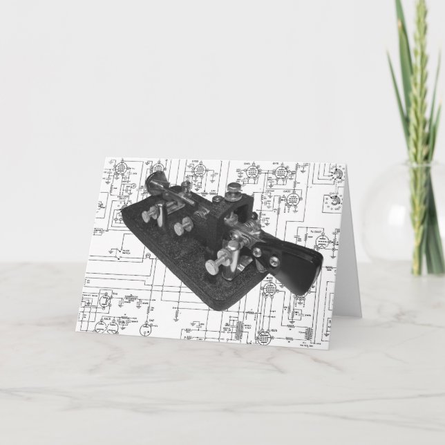 Carte de voeux schématique principale par radio de (Devant)