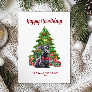 Carte de voeux Scottish Terrier Joyeux Howlidays