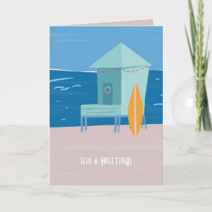 Carte de voeux Seas & Salutations Beachy Holiday