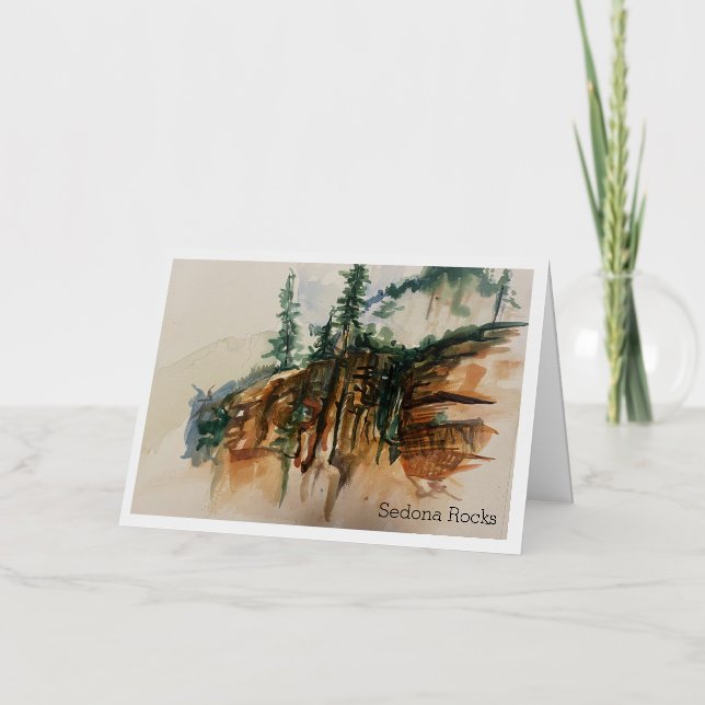 Carte de voeux Sedona Rocks (Recto)