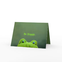 Carte de voeux semi-transparente de la grenouille