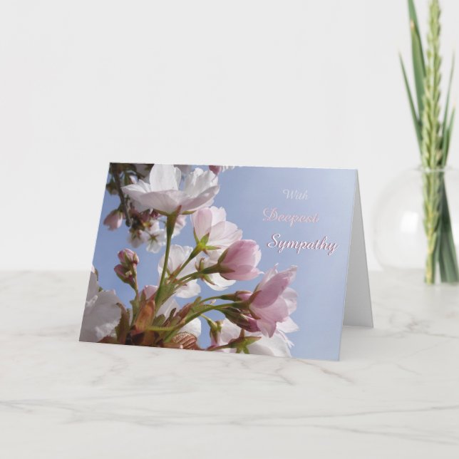 Carte de voeux Serene Blossoms Sympathy (Devant)
