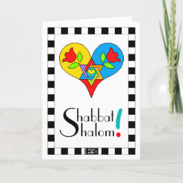 Carte de voeux Shabbat Shalom Magen David