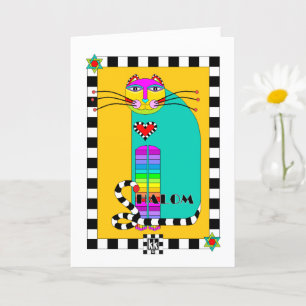 Carte de voeux Shalom Cat