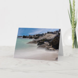 Carte de vœux Shell Island Rocks And Waves
