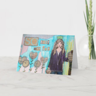 Carte de voeux si heureux pour vous