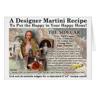 Carte de voeux Sidecar Cocktail Recette