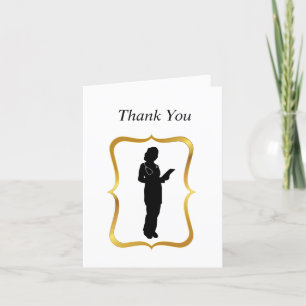 Carte de voeux Silhouette Blank Femme Doctor