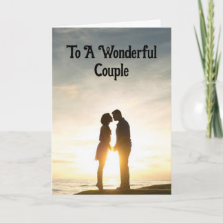 Carte de vœux silhouettes de couple pour anniversa