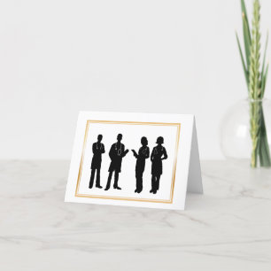 Carte de voeux Silhouettes de l'équipe des médecin