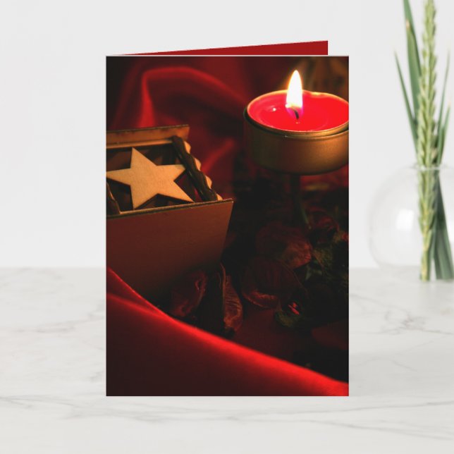 Carte de voeux Silky Christmas Wood Star (Devant)