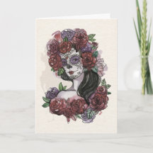 Carte de voeux simple Boo-tiful Dia de los Muertos