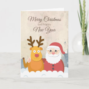 Carte de voeux simple de vacances de Noël